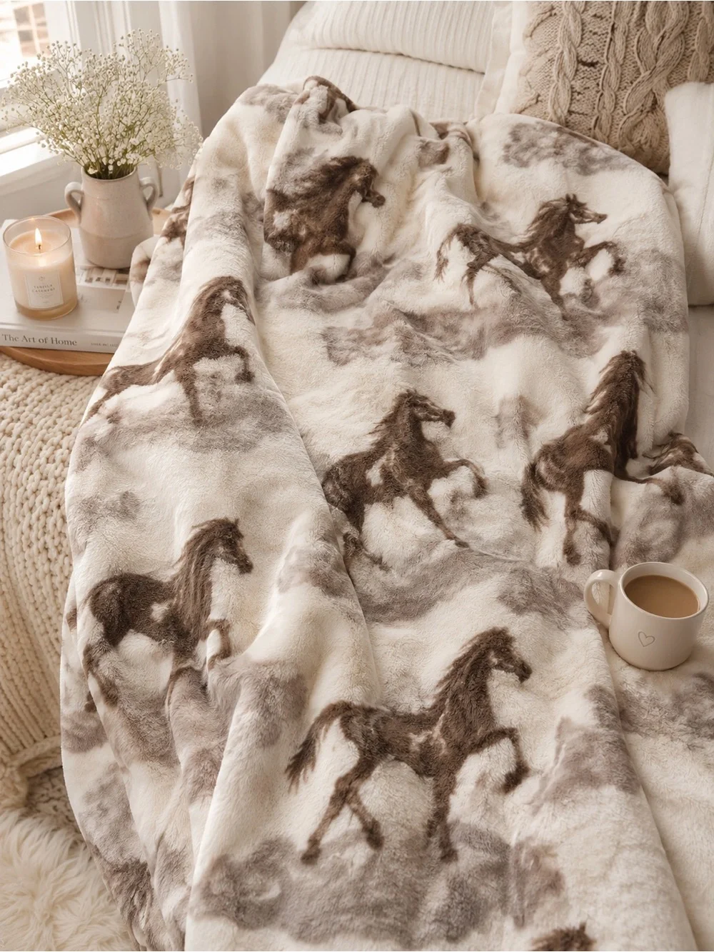 🤎🐎 Saddle & Spur Oversized Plush Throw Blanket 🐎🤎